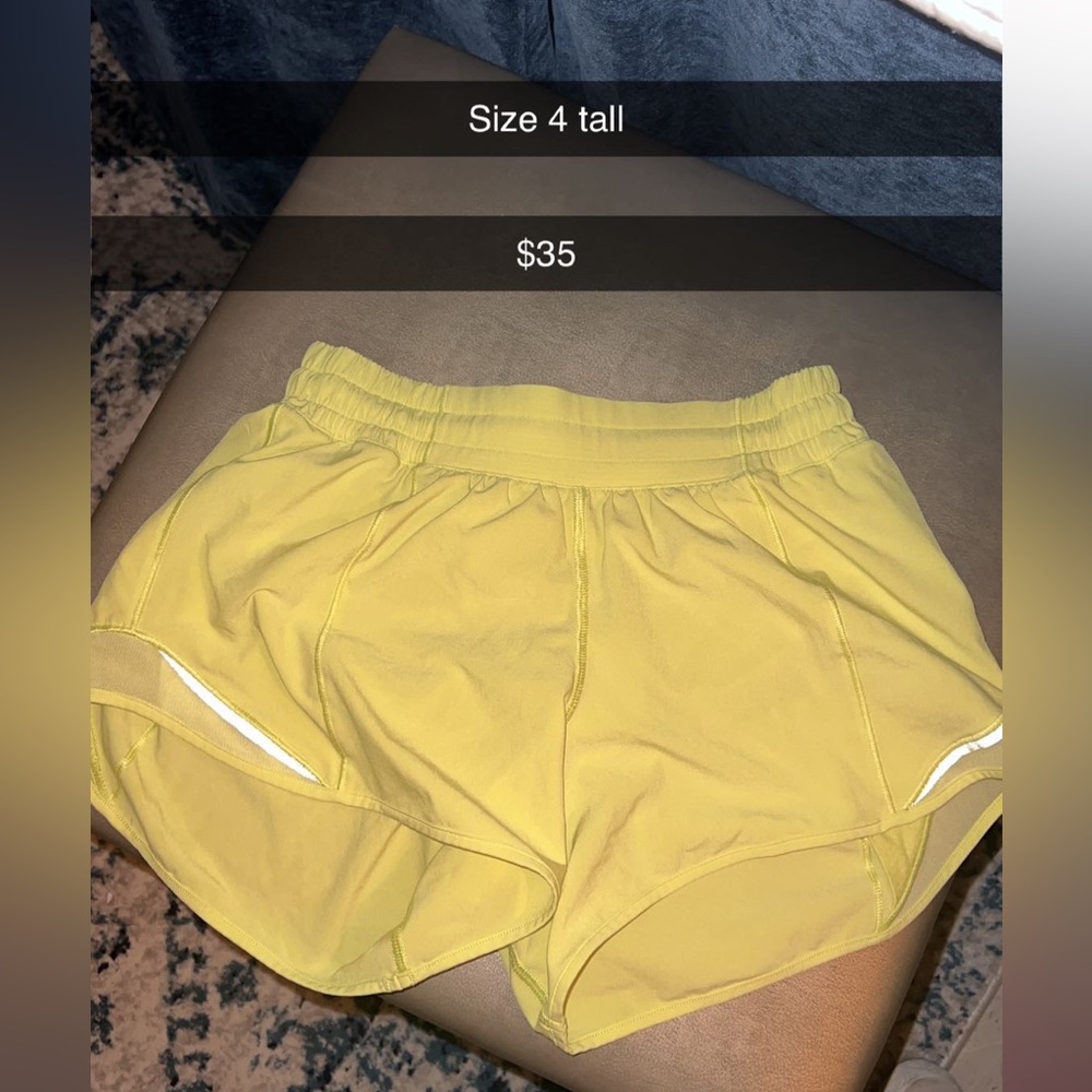 Hotty hot lu Lu lemon shorts size 4 TALL!!